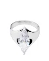 Traditions Jewelry Company Sterling Silver Marquise Cut Cubic Zircon Ring In Metallic