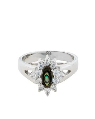 Traditions Jewelry Company Sterling Silver Oval Paula Shell Ring In White