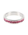 Traditions Jewelry Company Sterling Silver Pink Crystal Eternity Ring - Breast Cancer Awareness In Pink