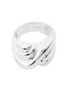 Traditions Jewelry Company Sterling Silver Wavy Dome Ring In Silver