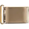 Trafalgar 25mm Smooth Polished Finish Compression Belt Buckle In Polished Gold