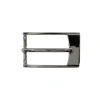 Trafalgar 30mm Elongated Rectangular Solid Brass Italian Harness Belt Buckle In Silver