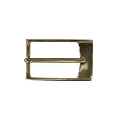 Trafalgar 30mm Elongated Rectangular Solid Brass Italian Harness Belt Buckle