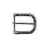 Trafalgar 30mm Italian Rippled Textured Solid Brass Harness Belt Buckle