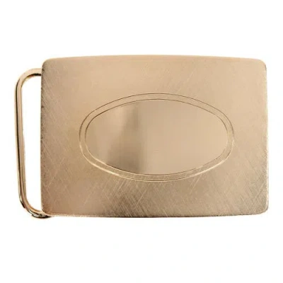 Trafalgar 30mm Oval Signet Brass Based Compression Belt Buckle In Gold