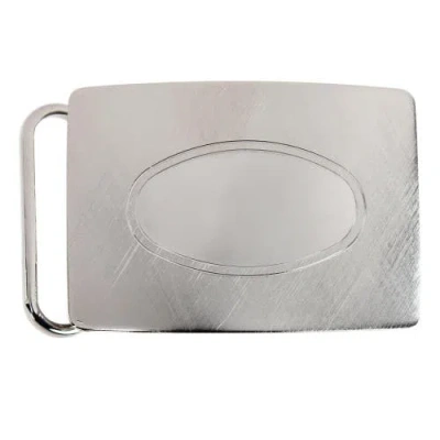 Trafalgar 30mm Oval Signet Brass Based Compression Belt Buckle In Gray