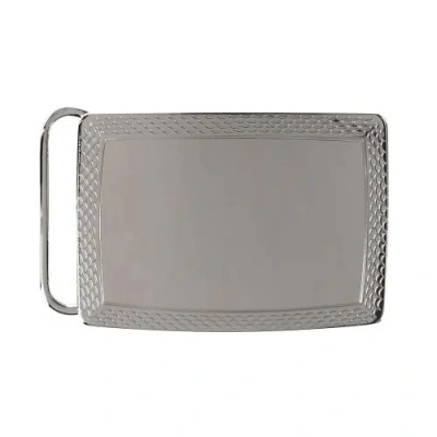 Trafalgar 30mm Scallop Edge Compression Belt Buckle In Silver