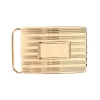 Trafalgar 30mm Sterling Silver Engine Turned With Large Loop Compression Belt Buckle In Gold