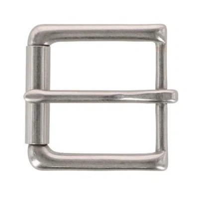 Trafalgar 32mm Italian Solid Brass Roller Buckle Matte Finish In Silver