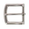 Trafalgar 32mm Soft Edged Solid Brass Brushed Nickel Single Prong Buckle In Silver