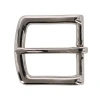 Trafalgar 32mm Solid Brass Polished Silver Single Prong Buckle In Silver