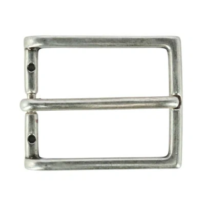 Trafalgar 35mm Classic Solid Brass Single Pronged Harness Belt Buckle In Silver