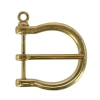Trafalgar 35mm Distinguished Rounded Solid Brass Harness Belt Buckle In Gold