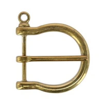 Trafalgar 35mm Distinguished Rounded Solid Brass Harness Belt Buckle In Gold