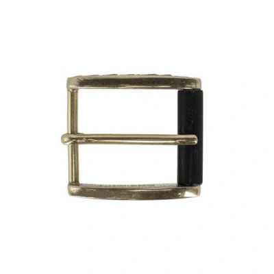 Trafalgar 35mm Italian Side Detailed Solid Brass With Black Stag Horn Roller Harness Belt Buckle