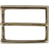 Trafalgar 35mm Italian Simply Classic Rectangular Solid Brass Harness Belt Buckle In Gold