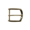 Trafalgar 35mm Italian Solid Brass Rounded Edged Harness Belt Buckle In Gold