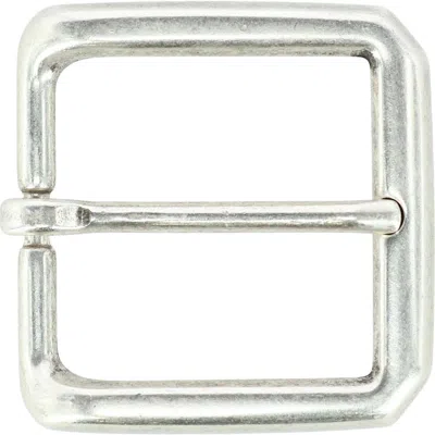 Trafalgar 35mm Square Solid Brass Harness Belt Buckle In Silver