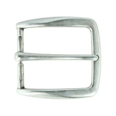 Trafalgar 40mm Classy Single Pronged Solid Brass Harness Belt Buckle In Antique Silver