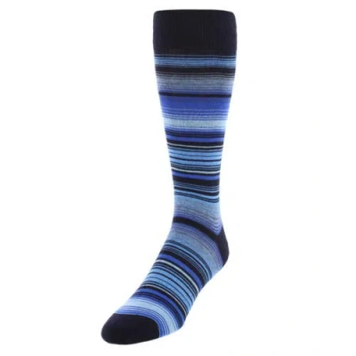 Trafalgar Aciano Micro Mulit-stripe Mid-calf Dress Socks In Multi