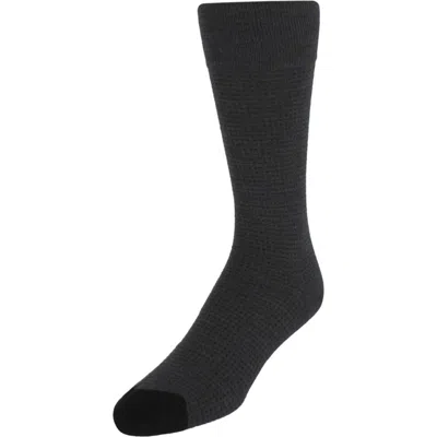 Trafalgar Alderic Birdseye Patterned Mid-calf Merino Wool Socks