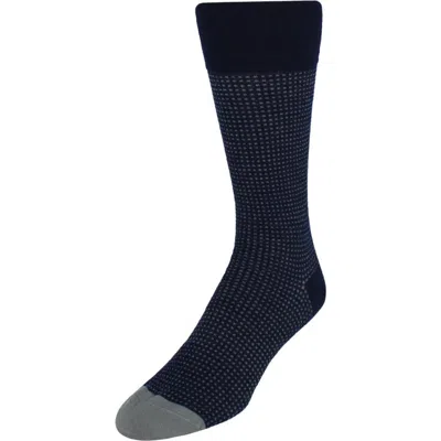 Trafalgar Alderic Birdseye Patterned Mid-calf Merino Wool Socks