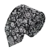 Trafalgar Arian Silver Floral And Vine Business Necktie In Black
