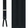 Trafalgar Astaire Grosgrain Suspenders In Black With Black Stripe