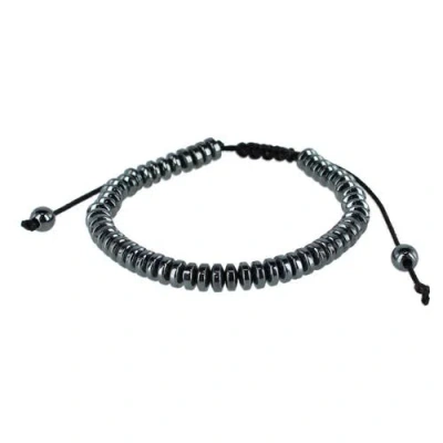 Trafalgar Axel Metallic Bead Adjustable Bracelet In Gray