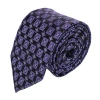 Trafalgar Azzimato Diamond Stately Silk Necktie In Purple