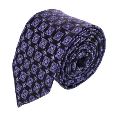 Trafalgar Azzimato Diamond Stately Silk Necktie In Purple