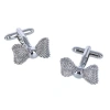 Trafalgar Bailey Bow Tie Novelty Cufflinks In Silver