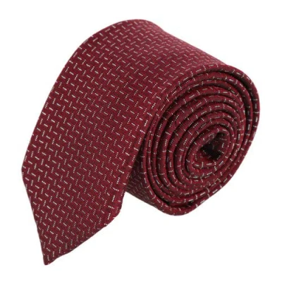 Trafalgar Baldwin Metallic Dash Silk Business Necktie In Brown