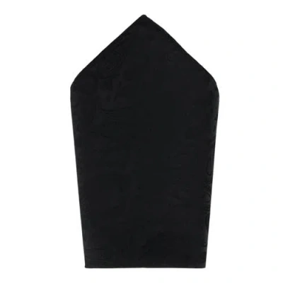 Trafalgar Banbury Tone On Tone Paisley 12 Inch Silk Pocket Square In Black