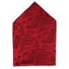 Trafalgar Banbury Tone On Tone Paisley 12 Inch Silk Pocket Square In Red