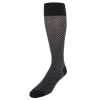 Trafalgar Benoit Herringbone Patterned Mid-calf Merino Wool Socks In Gray