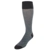 Trafalgar Benoit Herringbone Patterned Mid-calf Merino Wool Socks In Gray