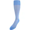 Trafalgar Bernard Chain Link Mercerized Cotton Mid-calf Socks In Light Blue With Grey