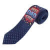 Trafalgar Best Dad Ever Novelty Silk Necktie In Blue