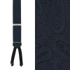 Trafalgar Big & Tall Banbury Tone On Tone Paisley Silk Formal Suspenders In Black