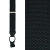 Trafalgar Big & Tall Classic Stretch Button End Suspenders In Black
