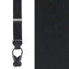 Trafalgar Big & Tall Dutton Solid Colored Silk Button End Suspenders In Black