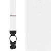 Trafalgar Dutton Solid Color Silk Button End Suspenders In White
