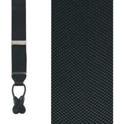 Trafalgar Big & Tall Hudson Solid Button End Suspenders In Black