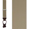 Trafalgar Hudson Nylon Button End Suspenders In Dark Khaki