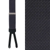 Trafalgar Big & Tall Monte Bello Interlocked Silk Formal Suspenders In Graphite