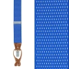 Trafalgar Big And Tall Napier Elastic Convertible Suspenders In Blue