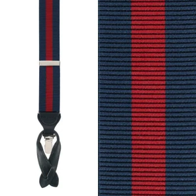 Trafalgar Big & Tall Oliver Stripe Convertible Suspenders In Multi