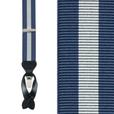Trafalgar Big & Tall Oliver Stripe Convertible Suspenders In Multi