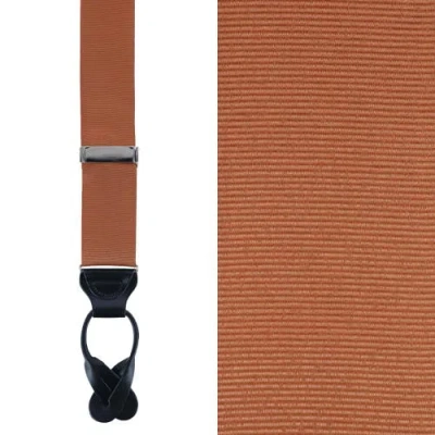 Trafalgar Big & Tall Phoenix 38mm Grosgrain Non Stretch Ribbon Button End Suspenders In Dark Khaki